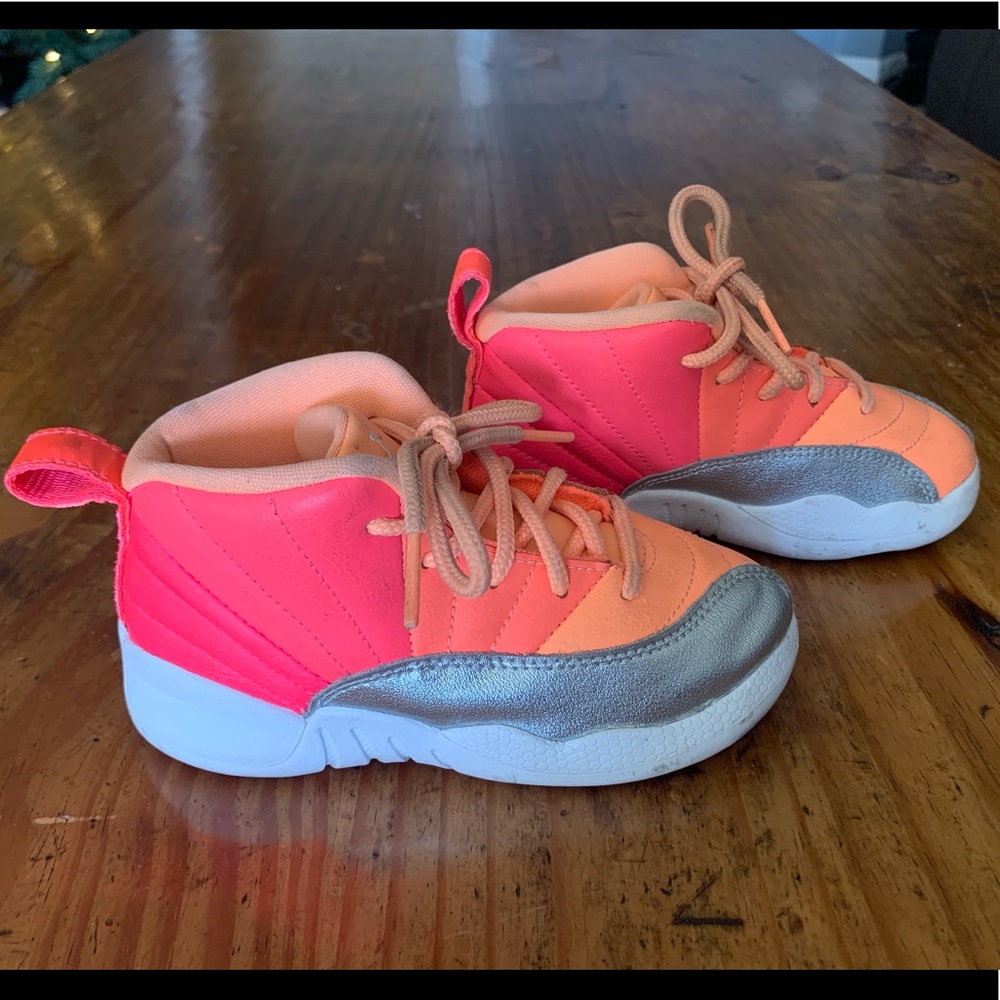 Orange and pink Jordan’s